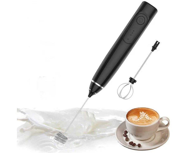 Rechargeable 2 in 1 Electric Coffee Beater Milk Frother Egg Whisk USB Mixer for Kitchen Use