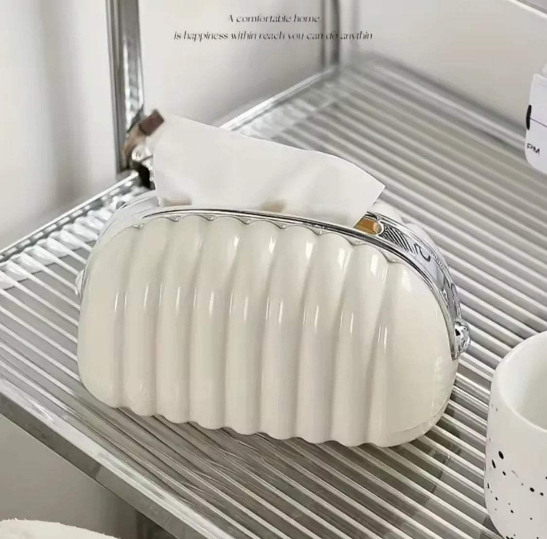 Premium Shell Shape Tissue Box – Durable Plastic Tissue Holder