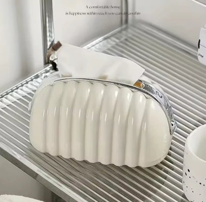 Premium Shell Shape Tissue Box – Durable Plastic Tissue Holder
