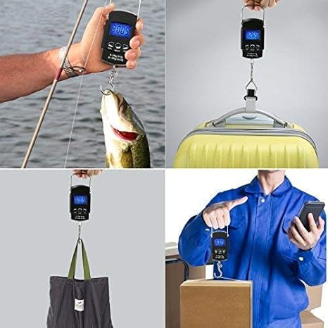 Imported Portable Scale Electronic Digital Hanging Fishing Scale Luggage Bag Pocket Scale Kitchen Scale Digital Weight Weighing Machine Digital Mini Small Scale Weight Machine Mini Pockets Handheld Scales 50kg Maximum
