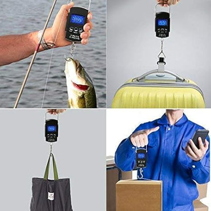 Imported Portable Scale Electronic Digital Hanging Fishing Scale Luggage Bag Pocket Scale Kitchen Scale Digital Weight Weighing Machine Digital Mini Small Scale Weight Machine Mini Pockets Handheld Scales 50kg Maximum