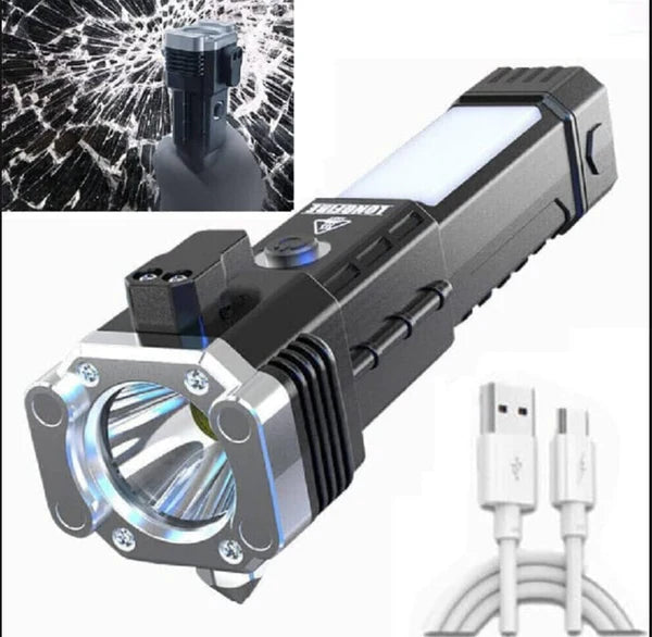 Hammer Torch Multifunction 8-in-1 Portable LED Flashlight - Free Delivery