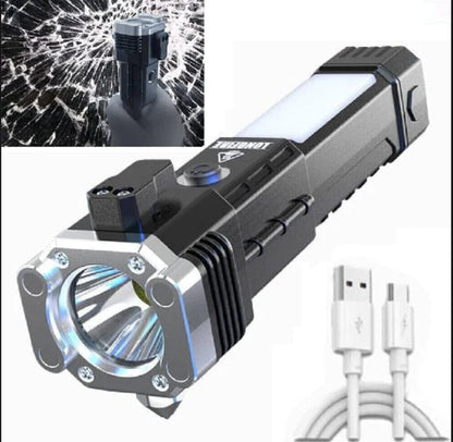 Hammer Torch Multifunction 8-in-1 Portable LED Flashlight - Free Delivery
