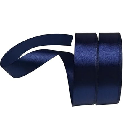 Satin Ribbon – 1 Inch – 18 FEET – Navy Blue.
