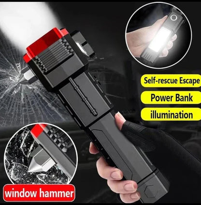 Hammer Torch Multifunction 8-in-1 Portable LED Flashlight - Free Delivery