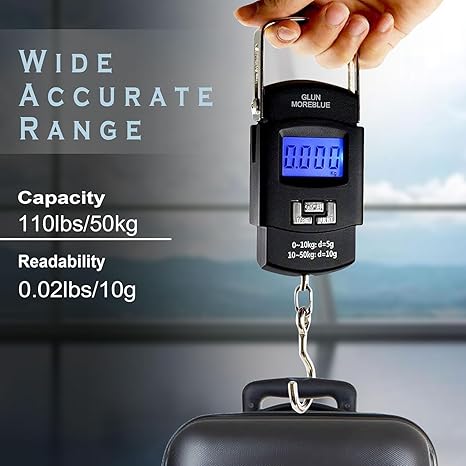 Imported Portable Scale Electronic Digital Hanging Fishing Scale Luggage Bag Pocket Scale Kitchen Scale Digital Weight Weighing Machine Digital Mini Small Scale Weight Machine Mini Pockets Handheld Scales 50kg Maximum