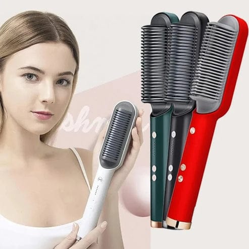 2-in-1 Electric Hair Straightener and Curler – Fast Heating Styling Tool for All Hair Types - Free Delivery