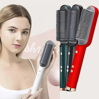 2-in-1 Electric Hair Straightener and Curler – Fast Heating Styling Tool for All Hair Types - Free Delivery