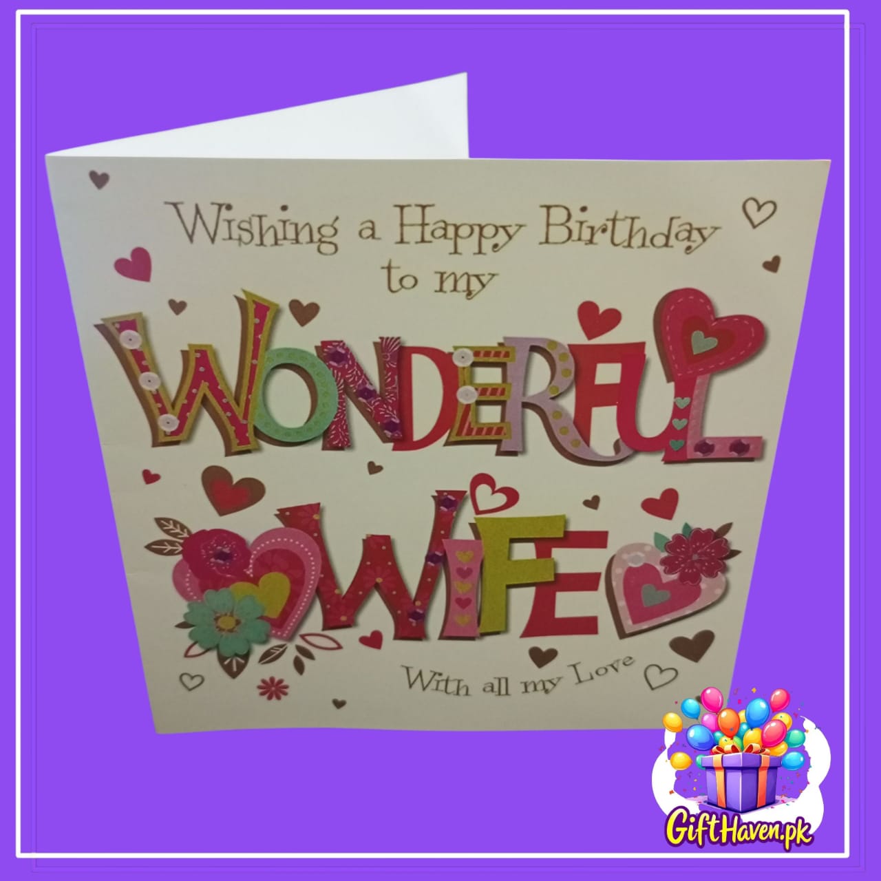 Home Happy Birthday to my Wonderful Wife Greeting Card For Wife Birthday Celebration Happy Birthday to my Wonderful Wife Greeting Card For Wife Birthday Celebration