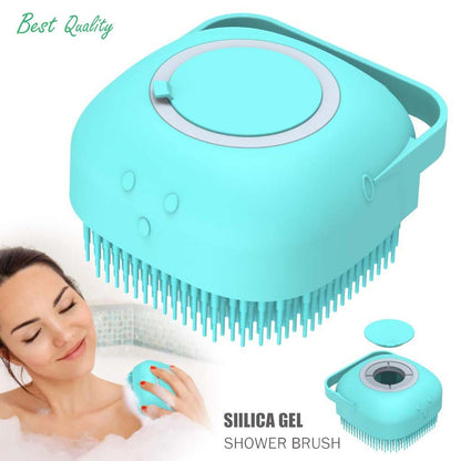 1 Pce / Silicone Body Scrubbers Brush for Use in Shower, Silicone Massage Exfoliating Bath Brush With Soap Dispenser, Deep Cleaning, Reusable Loofa for Women Kids