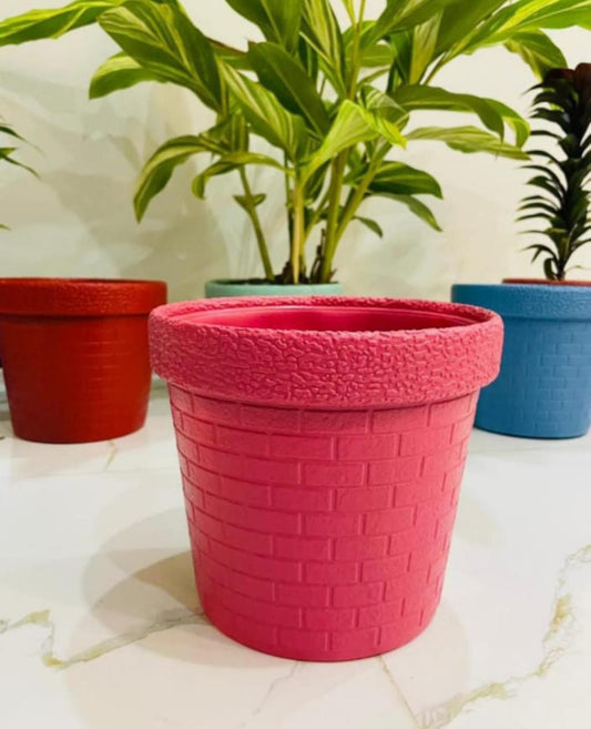 Pack Of 1  Unbreakable Fiber Pots For Plants & Flowers (7 Inch Hight and 8 Inch wide)