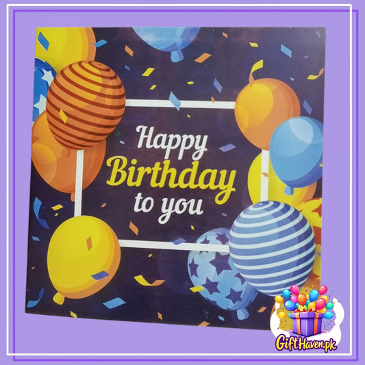 Happy Birthday Multi Color Balloon Design Greeting Card