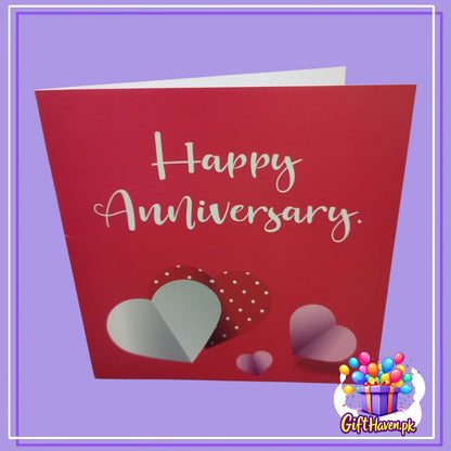 Home Happy Anniversary Red & Pink Heart Design Greeting Card Happy Anniversary Red & Pink Heart Design Greeting Card