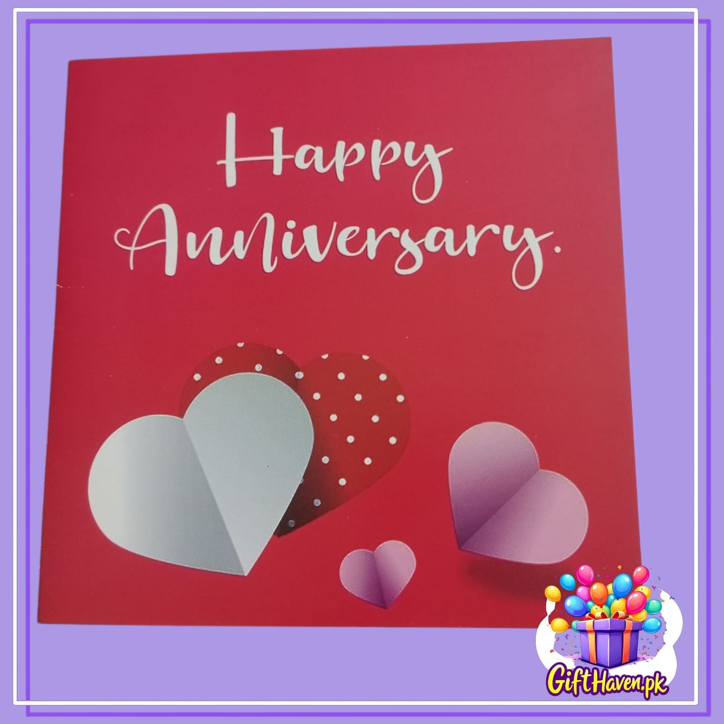 Home Happy Anniversary Red & Pink Heart Design Greeting Card Happy Anniversary Red & Pink Heart Design Greeting Card