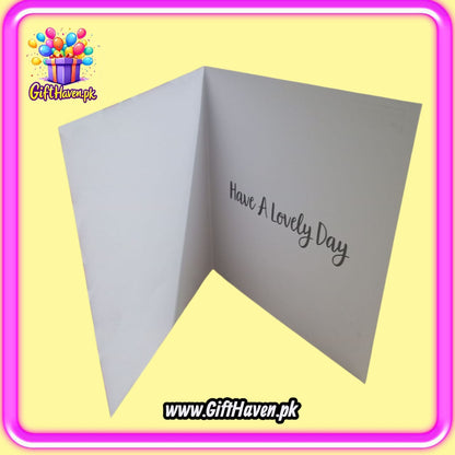 I Love You Printed on Hearts Design Greeting Card For Valentine, Anniversary / Wedding Celebration