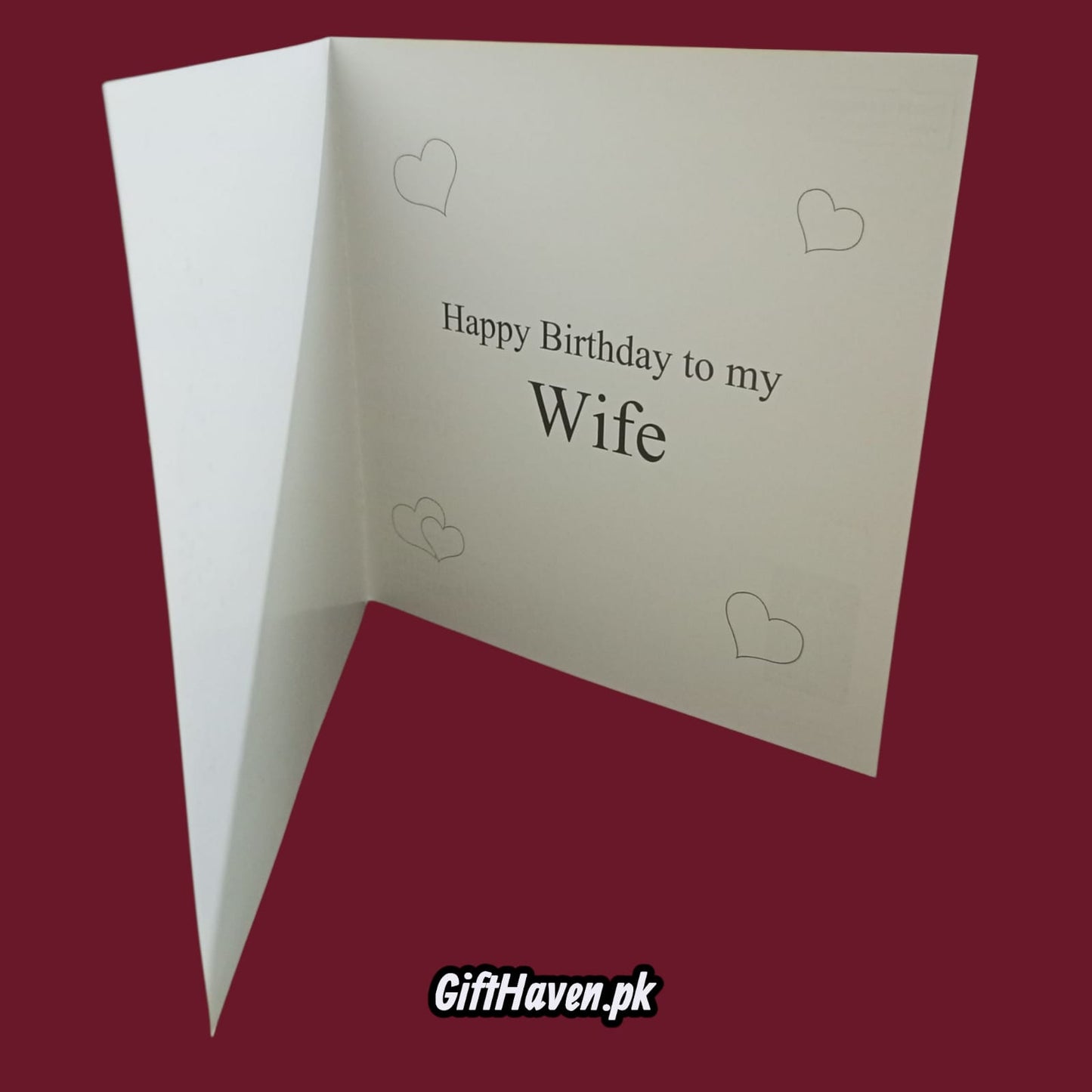 Happy Birthday To My Wonder Ful Wife,,Greeting Card