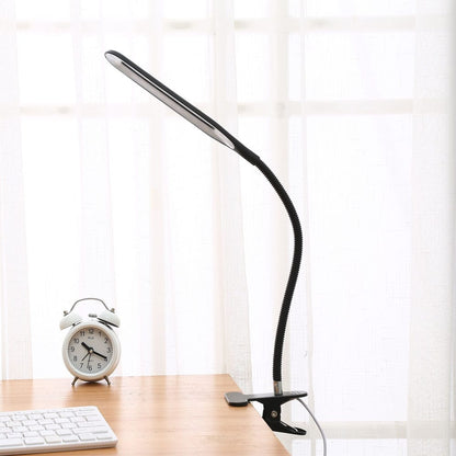Flexible LED Clip-On Desk Lamp with USB Power - Adjustable Arm, Portable Reading Light for Home
