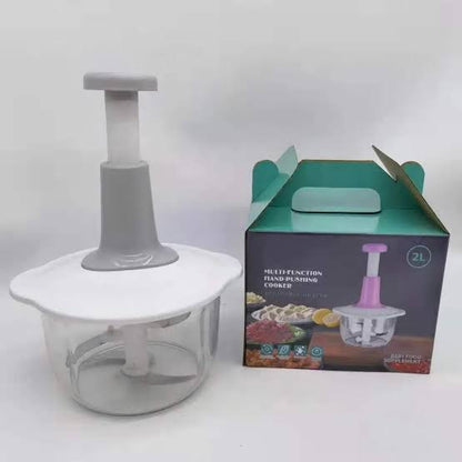2liters / Chopper Double Blade Hand Push Chopper, Meat mincer,Fruits and Vegetable grinder / 2liters
