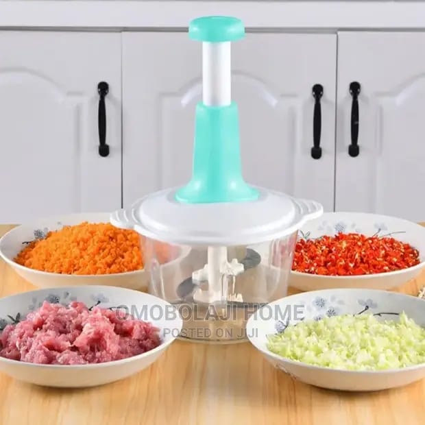 2liters / Chopper Double Blade Hand Push Chopper, Meat mincer,Fruits and Vegetable grinder / 2liters