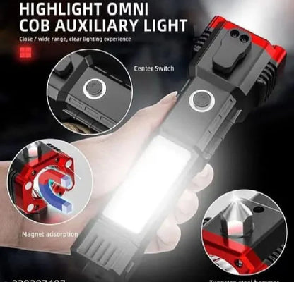 Hammer Torch Multifunction 8-in-1 Portable LED Flashlight - Free Delivery
