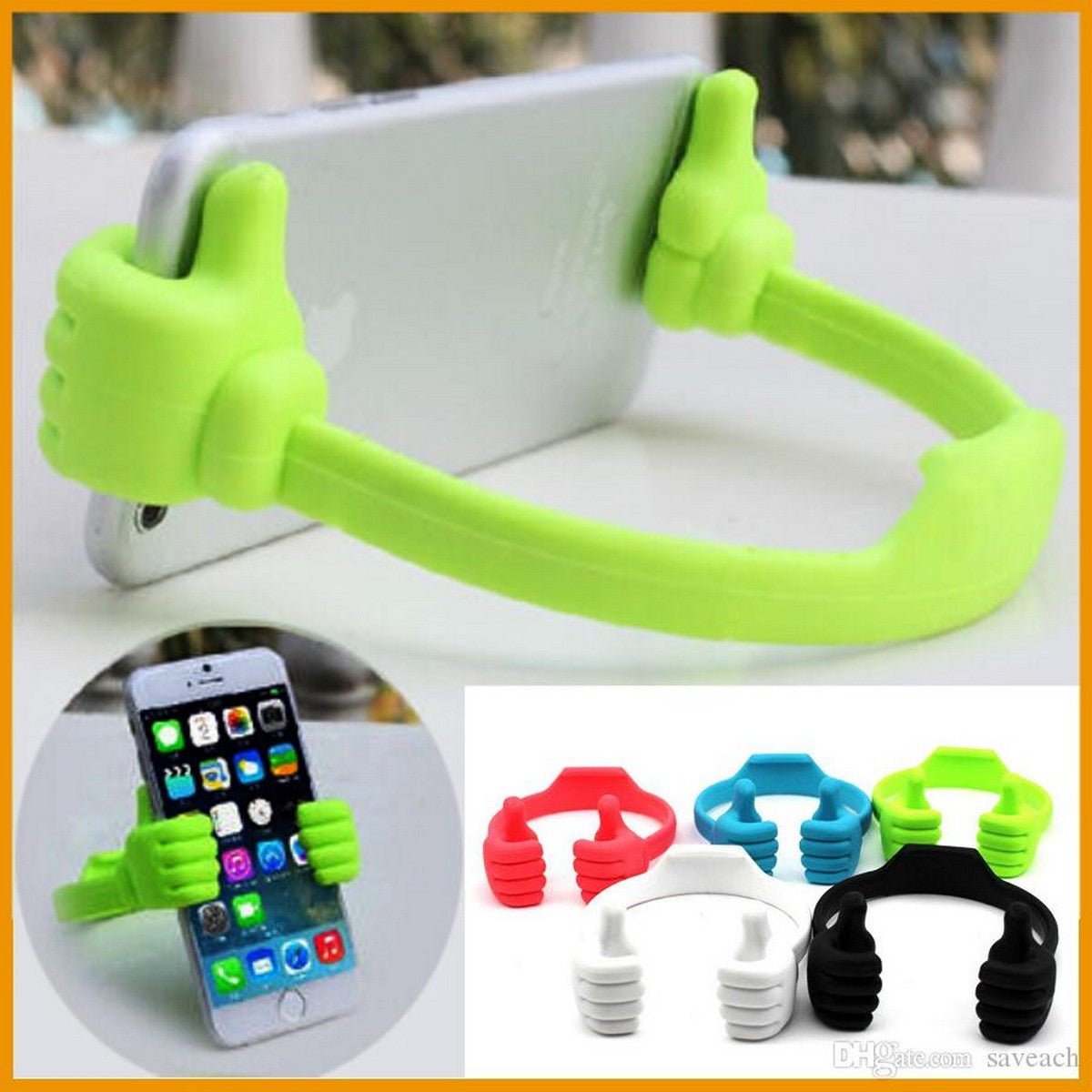 Thumb Design Mobile OK Stand Holder Universal For All Mobile Phones and Tablets .