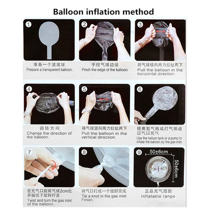 10pc Pvc clear bubble balloon inflatable Bobo balloons wedding birthday party decorations helium balloons
