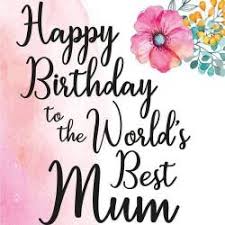 Happy Birthday To The World's Best Mum Greeting Card