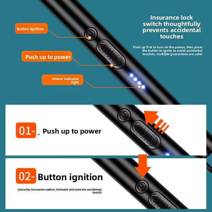 Electric Rechargeable Kitchen Lighter – Flameless, Windproof USB Arc Lighter for Gas Stove & Candles