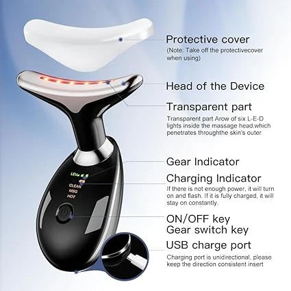 Digital Face & Neck Massager – Skin Tightening, Wrinkle Removal & Relaxation Device
