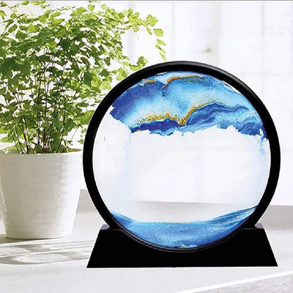 3D Moving Sand Art Lamp – Flowing Sand Painting Hourglass Sandscape Timer for Home & Office Décor