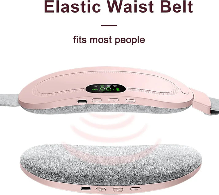 Period Cramp Relief Belt for Women – Adjustable Heating Pad with Vibration for Menstrual Pain & Backache