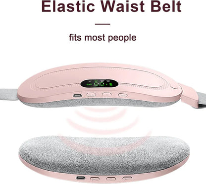 Period Cramp Relief Belt for Women – Adjustable Heating Pad with Vibration for Menstrual Pain & Backache